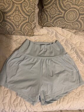 HALARA Light Blue High-Waist Shorts 3inch